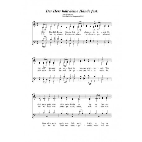 Der Herr hält deine Hände fest